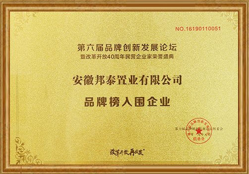 第六届品牌创新发展论坛品牌榜人围企业